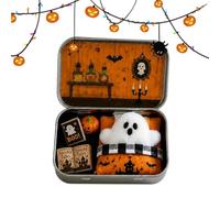 Ghost-in-a-Box Decorative Scene - Handcrafted Spooky Miniature That Brings Halloween To Any Room, Sturdy Tin Case Protects Your Scene While Serving As A Charming Display, Perfect For Adding A To
