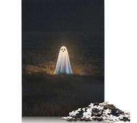 Ghost In Field At Night Puzzles Imposible,desafío para Adultos Juego Educativo 1000 Piezas Obra De Arte De Juego De para Adultos, Regalos A Partir De 14 Años 500pcs (52x38cm)