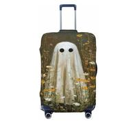 Ghost in Field of Wild Flowers - Fundas elásticas para equipaje de viaje, a prueba de polvo, resistente a los arañazos, protector de maleta de 22 a 24 pulgadas