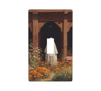 Ghost in The Flower - Cubierta decorativa para interruptor de luz de jardín, 1 interruptor, placa de pared para cocina, granja, dormitorio, baño, decoración artística