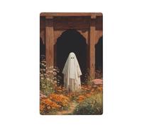 Ghost in The Flower Garden - Placa de pared en blanco para interruptor de luz, decorativa, 1 banda, para cocina, baño, tamaño 11,4 x 7 cm
