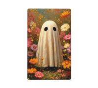 Ghost in The Flower Garden - Placa de pared en blanco para interruptor de luz, decorativa, 1 banda, para cocina, baño, tamaño 11,4 x 7 cm