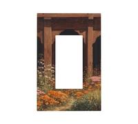 Ghost in The Flower - Placa de pared para interruptor de luz de jardín, cubierta de placa frontal, 1 banda, decoración de receptáculo para el hogar, cocina, habitación, baño