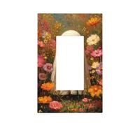 Ghost in The Flower - Placa de pared para interruptor de luz de jardín, cubierta de placa frontal, 1 banda, decoración de receptáculo para el hogar, cocina, habitación, baño