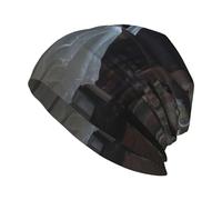 Ghost in The Library at Night - Gorro unisex de punto, cálido, holgado, color negro