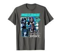 Ghost in The Shell Stand Alone Complex Section 9 Motoko Shot Camiseta, Hombre, Asfalto, 6XL