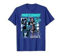Ghost in The Shell Stand Alone Complex Section 9 Motoko Shot Camiseta, Hombre, Azul Real, S