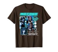 Ghost in The Shell Stand Alone Complex Section 9 Motoko Shot Camiseta, Hombre, Marrón, XL