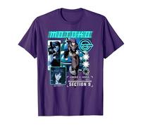 Ghost in The Shell Stand Alone Complex Section 9 Motoko Shot Camiseta, Hombre, Morado, L
