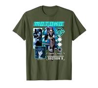 Ghost in The Shell Stand Alone Complex Section 9 Motoko Shot Camiseta, Hombre, Verde Oliva, 3XL
