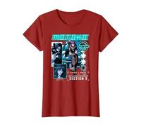 Ghost in The Shell Stand Alone Complex Section 9 Motoko Shot Camiseta, Mujer, Arándano, XL