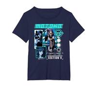 Ghost in The Shell Stand Alone Complex Section 9 Motoko Shot Camiseta, Mujer Tallas Grandes, Azul Marino, 3XL Grande