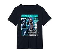 Ghost in The Shell Stand Alone Complex Section 9 Motoko Shot Camiseta, Mujer Tallas Grandes, Negro, 1XL Grande