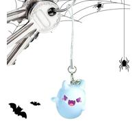 Ghost Keychain Glowing Cute Fun - Resin Ghost Ornament Halloween Bag for | Halloween Bag Keychain for Kids, Adults, School, Travel, | Office, Handbag, Backpack Ghost Keychain Glowing Cute Fun Resin