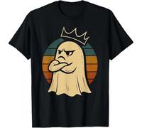 Ghost King Boo Sheet Men Women Halloween Party T-Shirt Black XL