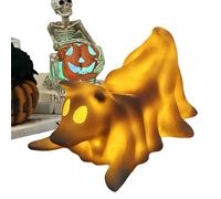 Ghost Light, Halloween Dachshund Ghost Decor, White Ambient Table Lamp, Soft Glow LED Lighting, Spooky Accent Piece for Adults Kids Apartment Bedroom Farmhouse Living Room Bookshelf Decoration