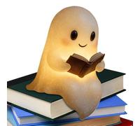 Ghost Light, Night Lamp, Led Spooky Book-Shaped Accent with Battery-Powered Touch Sensor, Adjustable Brightness Energy-Saving Timer, Compact Tabletop Decor for Bedroom