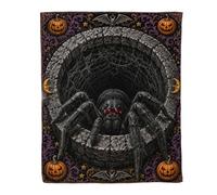 Ghost - Manta de franela de Halloween, 50 x 60 pulgadas, ligera, acogedora, con estampado de Halloween, para leer en el sofá y decoración de Halloween como cumpleaños
