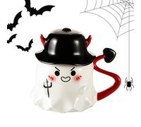Ghost Mug - Ghost Cup | Taza de Halloween de cerámica para decoración del hogar y el jardín, suministro ideal para navideñas, perfecta para cumpleaños, inauguración de la casa,