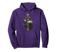 Ghost of Yotei Atsu Lone Mercenary with Golden Kanji Sudadera con Capucha, Unisex para Adultos, Morado, XL