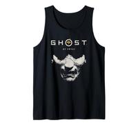 Ghost of Yotei Samurai Mask with Logo Video Game Camiseta sin Mangas