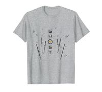 Ghost of Yotei Swords and Falling Leaves Black & Yellow Art Camiseta, Hombre, Gris Jaspeado, XL