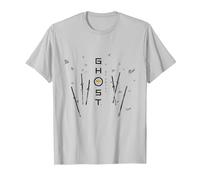 Ghost of Yotei Swords and Falling Leaves Black & Yellow Art Camiseta, Hombre, Plata, S