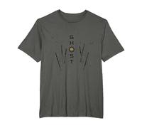 Ghost of Yotei Swords and Falling Leaves Black & Yellow Art Camiseta, Hombre Tallas Grandes, Asfalto, 2X Alto