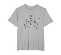 Ghost of Yotei Swords and Falling Leaves Black & Yellow Art Camiseta, Hombre Tallas Grandes, Gris Jaspeado, 5X Alto