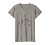 Ghost of Yotei Swords and Falling Leaves Black & Yellow Art Camiseta, Mujer, Pizarra, XL