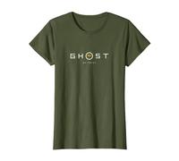 Ghost of Yotei White Lettering Gingko Leaf Logo Video Game Camiseta, Mujer, Verde Oliva, XL