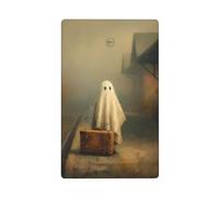 Ghost Old - Maleta de piel con niebla para estación de tren, placa de pared en blanco, cubierta decorativa para interruptor de luz, 1 banda para cocina, baño, tamaño 11,4 x 7 cm