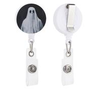 Ghost on Dark - Soporte retráctil para tarjetas de identificación, para médicos, enfermeras, estudiantes, trabajadores de oficina