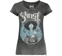 Ghost Opus Mujer Camiseta Gris M 100% algodón Ancho