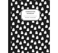 Ghost Party Journal Notebook - 200 College Ruled Pages - Cute White Ghosts on a Black Background - Spooky-Cute Writing Companion for Halloween Lovers, Teens & Creatives