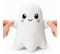 Ghost Plush Toy - Lightweight Velvet Stuffed Friend, Sound-Activated | Super-Soft Sherpa Fabric With Internal Crinkle Paper & Gentle Chime Bell, Machine-Washable Embroidered Face For Kids Boys Nur