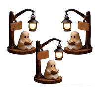 Ghost Reading Book Lamp, Ghost Reading Lamp, Warm Light, Halloween Home Decoration And Spooky Glowing Decoration For Home, Book Lovers And Party Atmosphere Gift (M,3PCS)