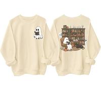Ghost Reading Books - Sudadera con capucha para Halloween, bibliotecario, fantasma, para amantes de los libros, Khika, XXL