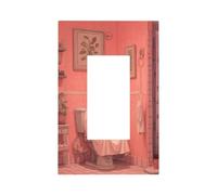 Ghost Reading in The Pink - Placa de pared para interruptor de luz de baño, cubierta de placa frontal, 1 banda, decoración de receptáculo para el hogar, cocina, habitación, decoración de baño