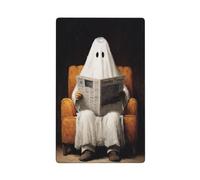 Ghost Reading The Newspaper in Armchair - Placa de pared en blanco para interruptor de luz, decorativa, 1 banda, para cocina, cuarto de baño, tamaño 11,4 x 7 cm