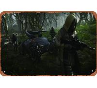 Ghost Recon Breakpoint The Wolves - Cartel de metal retro vintage para decoración de pared de 8 x 12 pulgadas