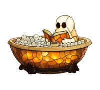 Ghost , Resin Reading Lamp, 6.69in Aesthetic Bubble Decor, Soft Ambient Glow, Touch Control Function for Kids, Adults, Bedroom, Halloween Party, Display Accent