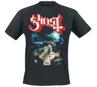 Ghost Rite Here with Title Back Hombre Camiseta Negro L 100% algodón Regular