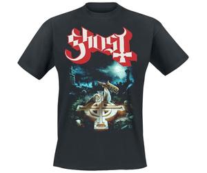 Ghost Rite Here with Title Back Hombre Camiseta Negro L 100% algodón Regular