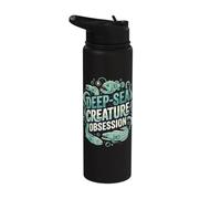 Ghost Shark Humor Deep Sea Nerd Quote Stainless Steel Insulated Water Bottle