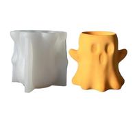 Ghost Silicone Mold, Halloween Candle Wax Mould, Flexible Non Stick Design Heat Resistant Strong Build for Soap Gypsum Cement Plaster Epoxy Art Crafts Home Decor Use
