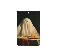 Ghost Sits At The Table - Ambientadores para coche, 4 unidades, tarjetas perfumadas colgantes, tarjetas perfumadas para tabletas de aromaterapia de coche