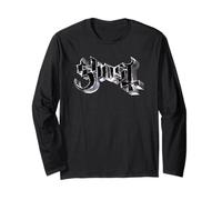 Ghost Skeleta Chrome Logo Manga Larga