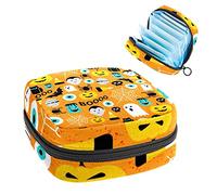 Ghost Spider Bat Period Pouch portátil, bolsa de almacenamiento de tampones para servilletas sanitarias, Varios colores, 4.7x6.6x6.6 in/12x17x17 cm