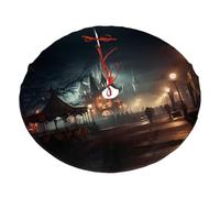 Ghost Town Mania - Falda de árbol de Navidad estampada de 48 pulgadas - Celebración de Navidad y decoración de fiesta de Año Nuevo